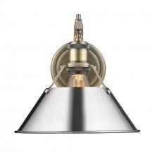  3306-1W AB-CH - Orwell 1-Light Wall Sconce in Aged Brass with Chrome